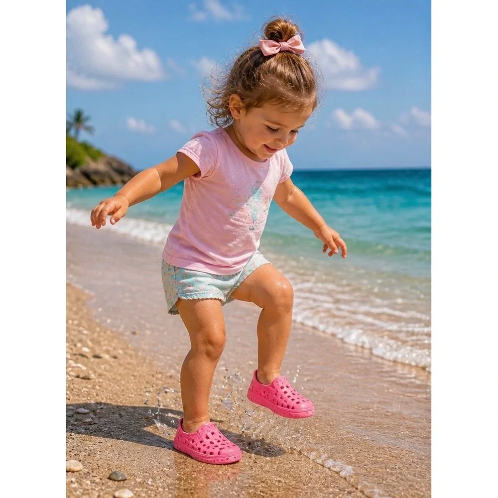 Vans Trek Slip On Kid 6 Pink Breathable Quick Dry Outdoor Water Beach Pool Shoes